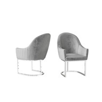 Mink dining chairs discount with chrome legs